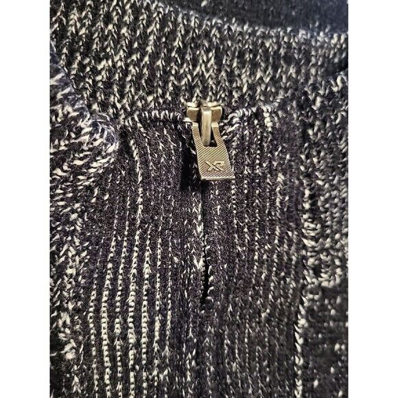 Xray jeans Black Marbled 1/4 Zip Mock Neck Sweater Size S Small Knit - Picture 6 of 11